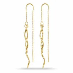 lange ketten ohrringe in vergoldetem Silber