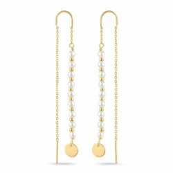 lange ketten ohrringe in vergoldetem Silber