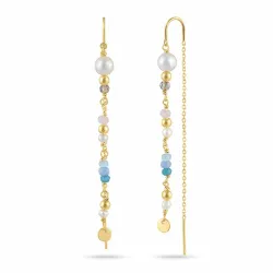 Perle ketten ohrringe in vergoldetem Silber - Loom Stones