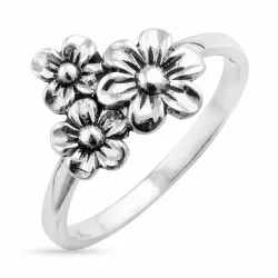 Blumen Ring aus Silber