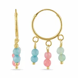 14 mm Kreole in vergoldetem Sterlingsilber - Loom Stones