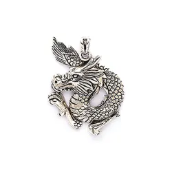 Drachen Anhänger aus oxidiertem Sterlingsilber