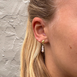 Hultquist Coralie white Ohrringe in vergoldetem Sterlingsilber