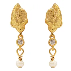 Hultquist Lorelei petite Ohrringe in vergoldetem Sterlingsilber weißem Zirkon