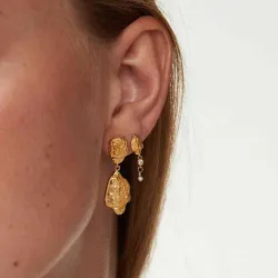 Hultquist Lorelei petite Ohrringe in vergoldetem Sterlingsilber weißem Zirkon