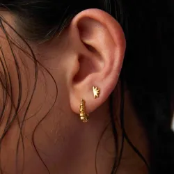 Hultquist Wavy Kreole in vergoldetem Sterlingsilber