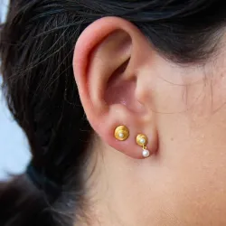 Hultquist Shelly Perle Ohrringe in vergoldetem Sterlingsilber