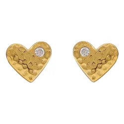 Hultquist Mini  Herz Ohrringe in vergoldetem Sterlingsilber