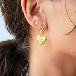 Hultquist Mini  Herz Ohrringe in vergoldetem Sterlingsilber