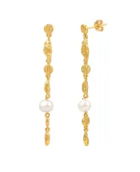 Hultquist Hazel lange Ohrringe in vergoldetem Sterlingsilber