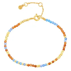 Hultquist Elra mehrfarbigen Armband in vergoldetem Sterlingsilber