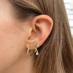 Hultquist Lucian Ohrringe in vergoldetem Sterlingsilber weißem Zirkon