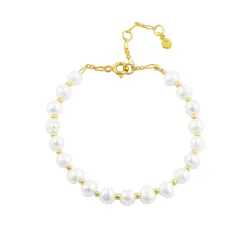 Hultquist Arabella Perle Armband in vergoldetem Sterlingsilber