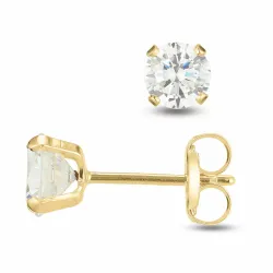 5 mm Ohrstecker in 9 Karat Gold mit Zirkon - Gold Collection