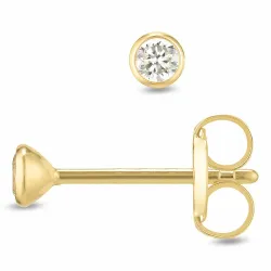 2,5 mm Ohrstecker in 9 Karat Gold mit Zirkon