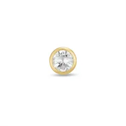1/2 Paar 3 mm Ohrringe in 9 Karat Gold mit Zirkon