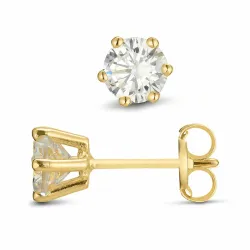 5 mm Zirkon Ohrringe in 9 Karat Gold mit Zirkon