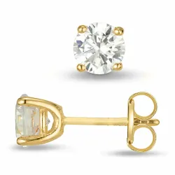 5 mm Zirkon Ohrstecker in 9 Karat Gold mit Zirkon