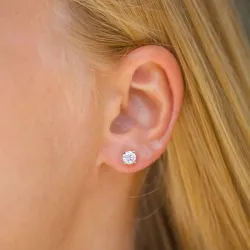 5 mm Zirkon Ohrstecker in 9 Karat Gold mit Zirkon - Gold Collection