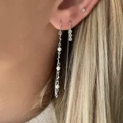 Nava Mara  lange Perle ketten ohrringe in Silber