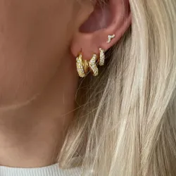 Nava Norma Petite Ohrstecker in vergoldetem Sterlingsilber