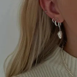 10 mm Nava Ara Kreole in Silber