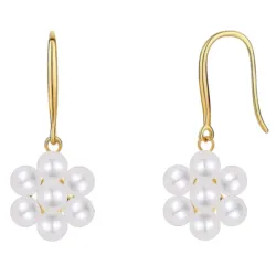 Nava Bellis Perle Ohrringe in vergoldetem Sterlingsilber