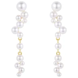 Nava Amun Perle Ohrringe in vergoldetem Sterlingsilber