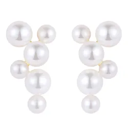 Nava Megha Perle Ohrringe in vergoldetem Sterlingsilber