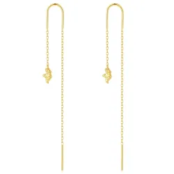 Nava Dhara ketten ohrringe in vergoldetem Sterlingsilber