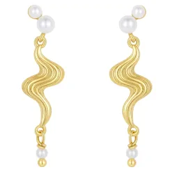 Nava Reviera Ohrringe in vergoldetem Sterlingsilber