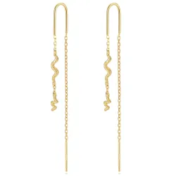 Nava Mamba Schlange ketten ohrringe in vergoldetem Sterlingsilber