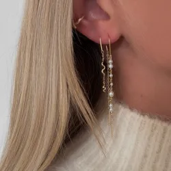 Nava Mamba Schlange ketten ohrringe in vergoldetem Sterlingsilber