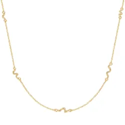 Nava Shesha Halskette in vergoldetem Sterlingsilber