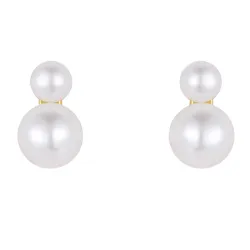 Nava Nahla Petite Perle Ohrringe in vergoldetem Sterlingsilber