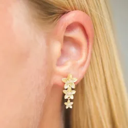 Nava Tiara Ohrringe in vergoldetem Sterlingsilber