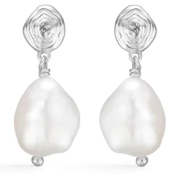 Studio Z Shell Perle Ohrstecker in Silber