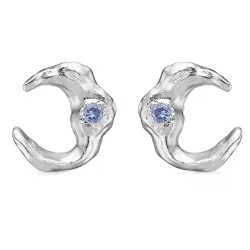 Studio Z Lunar Ohrstecker in Silber blauem Zirkon