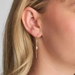 Studio Z Tangled Perle Ohrhänger in vergoldetem Sterlingsilber