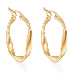 Studio Z Curved Kreole in vergoldetem Sterlingsilber