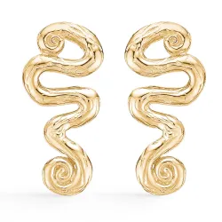 Studio Z Wave Mini Ohrstecker in vergoldetem Sterlingsilber