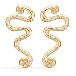 Studio Z Wave Ohrstecker in vergoldetem Sterlingsilber