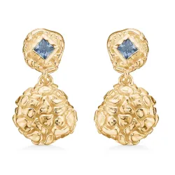 Studio Z Untamed grauem Zirkon Ohrstecker in vergoldetem Sterlingsilber