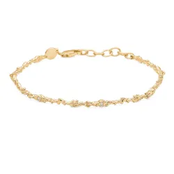 Studio Z Silica Armband in vergoldetem Sterlingsilber weißem Zirkon