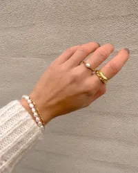 Studio Z Silica Armband in vergoldetem Sterlingsilber weißem Zirkon