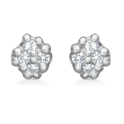 Studio Z Cluster Zirkon Ohrringe in Silber weißem Zirkon