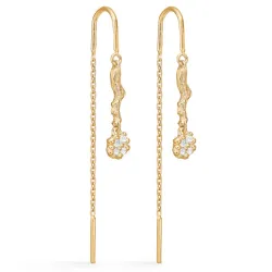 Studio Z Tangled ketten ohrringe in vergoldetem Sterlingsilber weißem Zirkon