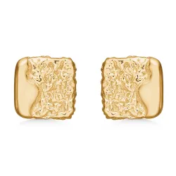 Studio Z Edge Ohrringe in vergoldetem Sterlingsilber