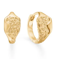 Studio Z Edge Kreole in vergoldetem Sterlingsilber