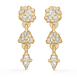 Studio Z Cluster Ohrstecker in vergoldetem Sterlingsilber weißem Zirkon